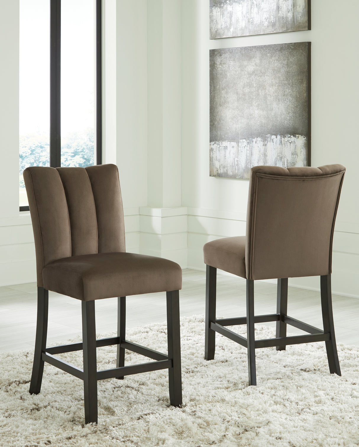 Mega Furniture - Ashley Furniture - Jeshina Counter Height Barstool (Set of 2) - Counter Height Barstool (Set of 2) / Mocha - PCD581-124X2