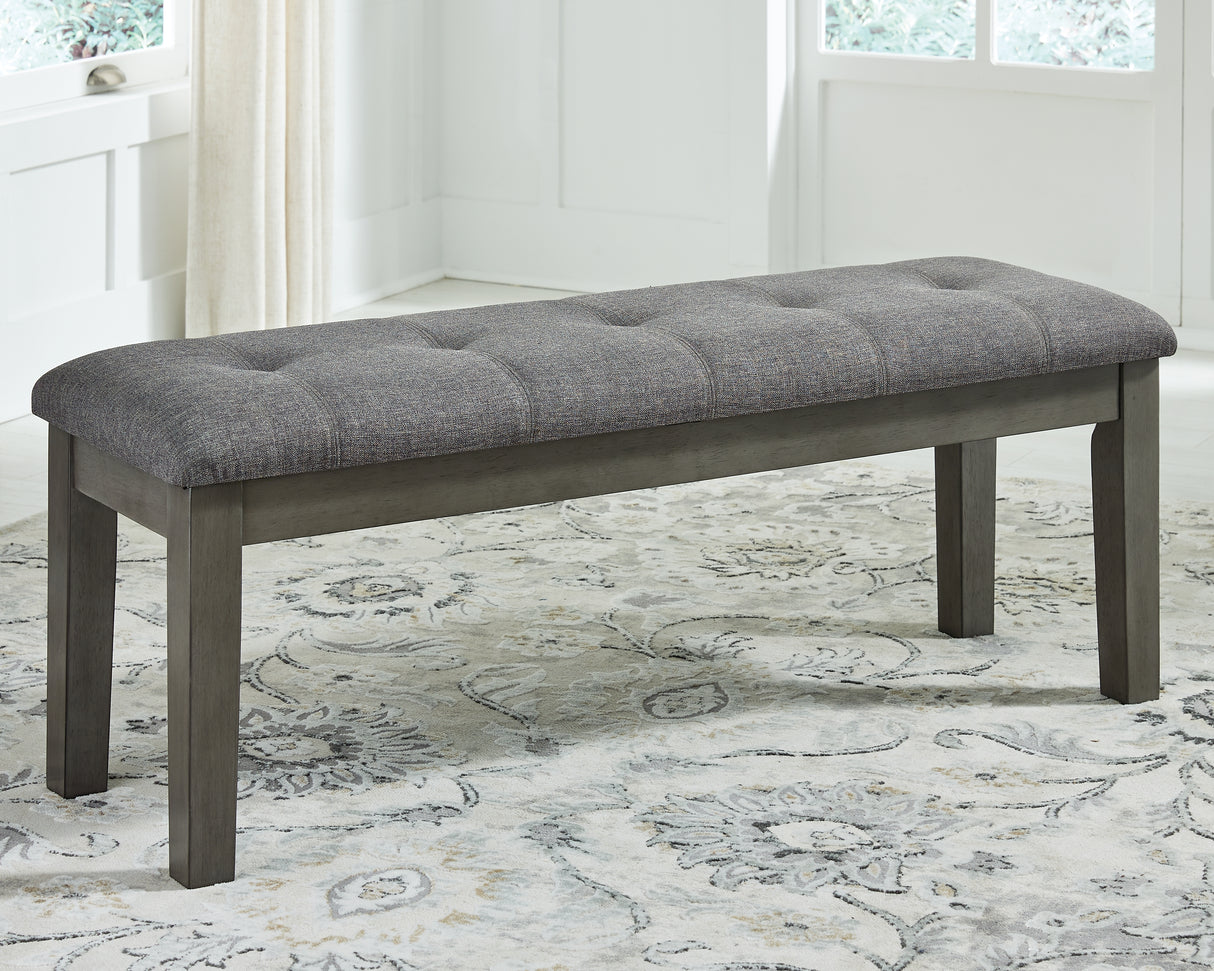 Mega Furniture - Ashley Furniture - Hallanden Dining Room - Large UPH Dining Room Bench / Two-tone Gray - D589-00