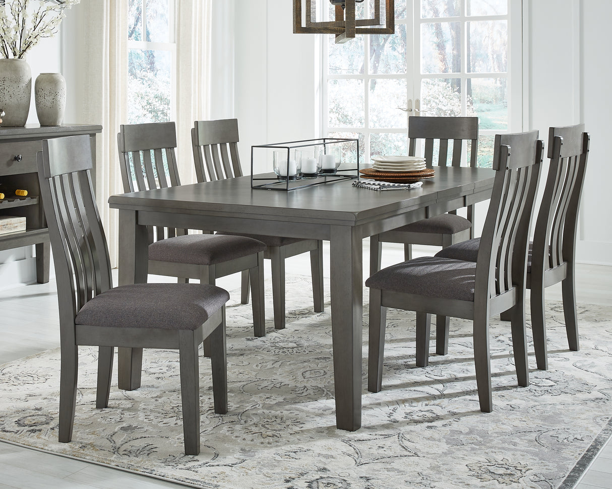 Mega Furniture - Ashley Furniture - Hallanden Dining Room - RECT DRM Butterfly EXT Table / Gray - D589-35