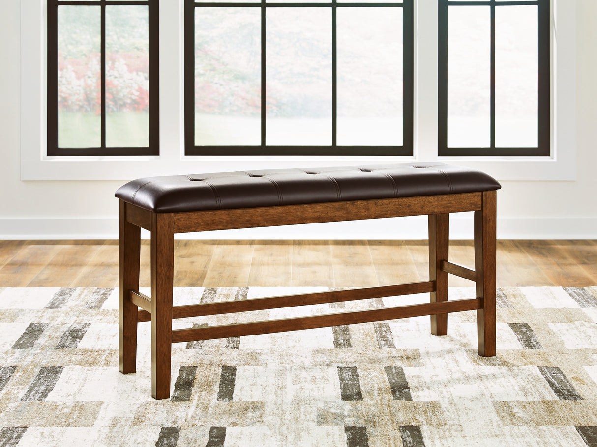 Mega Furniture - Ashley Furniture - Ralene Dining Room - DBL Counter UPH Bench (1/CN) / Medium Brown - D594-09