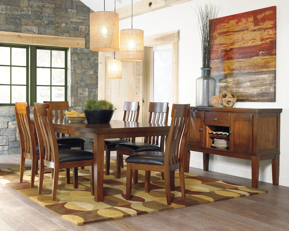 Mega Furniture - Ashley Furniture - Ralene Dining Room - RECT DRM Butterfly EXT Table / Medium Brown - D594-35