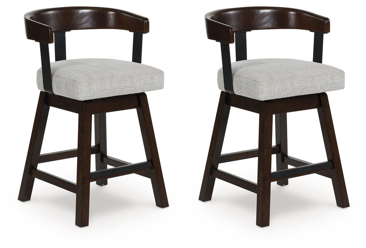 Mega Furniture - Ashley Furniture - Haddigan Dining Room - Counter Height Barstool (Set of 2) / Dark Brown - D596-224X2