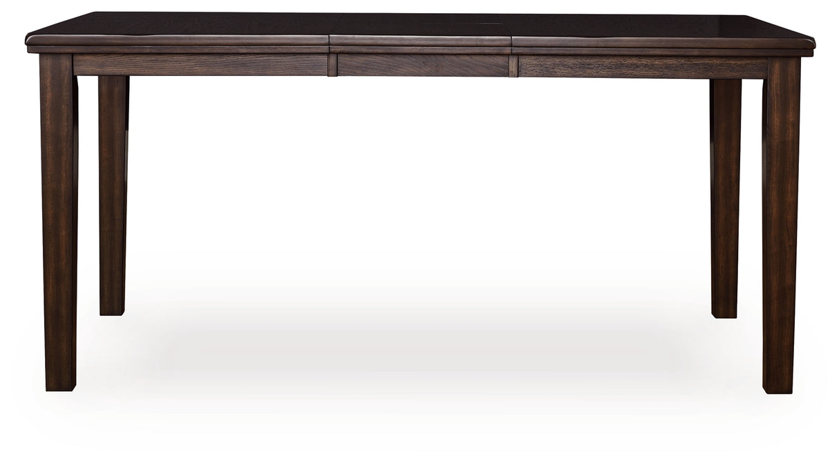 Mega Furniture - Ashley Furniture - Haddigan Dining Room - DRM Counter Butterfly EXT TBL / Dark Brown - D596-32