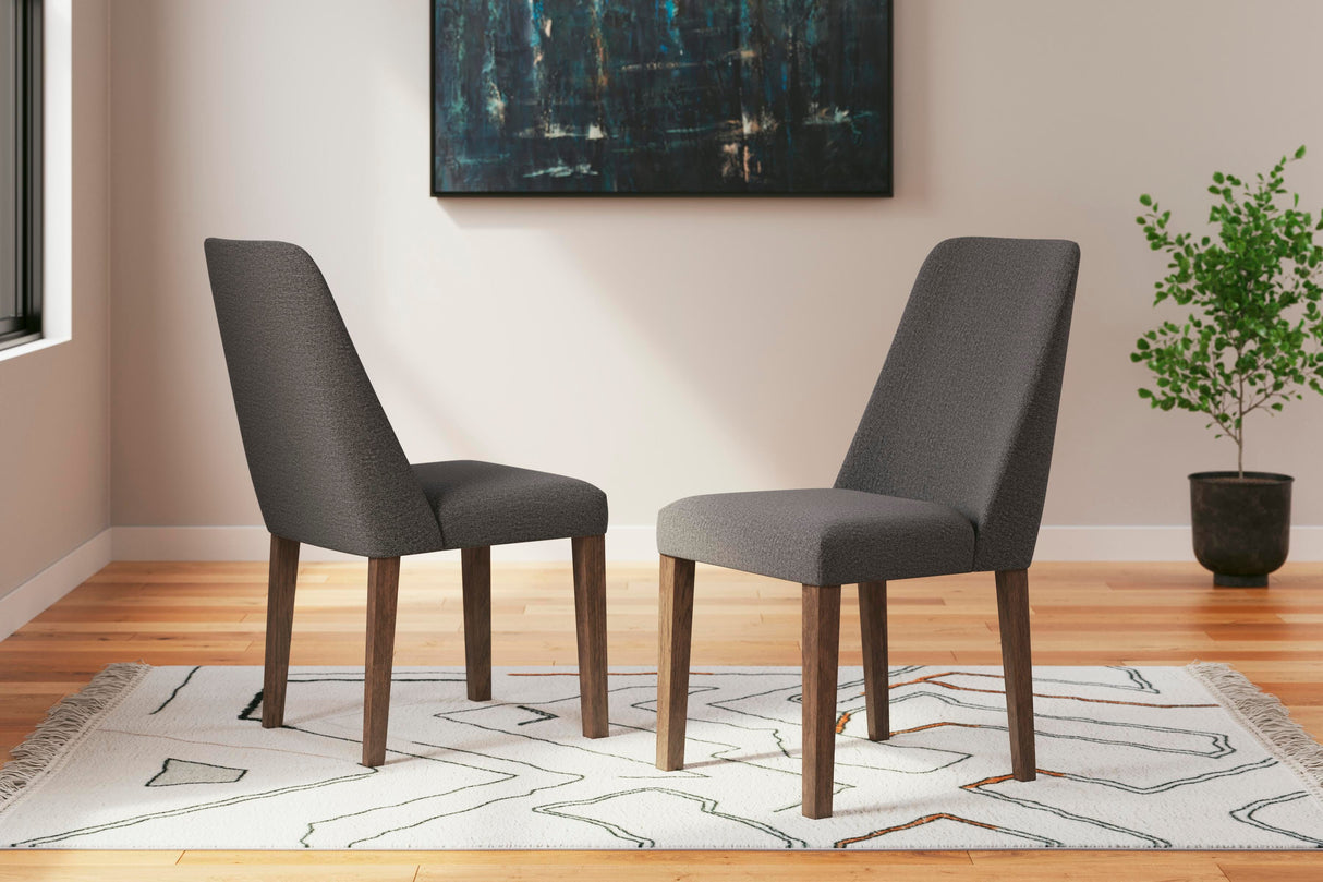 Mega Furniture - Ashley Furniture - Lyncott Dining Room - Dining Chair (Set of 2) / Charcoal/Brown - D615-02X2