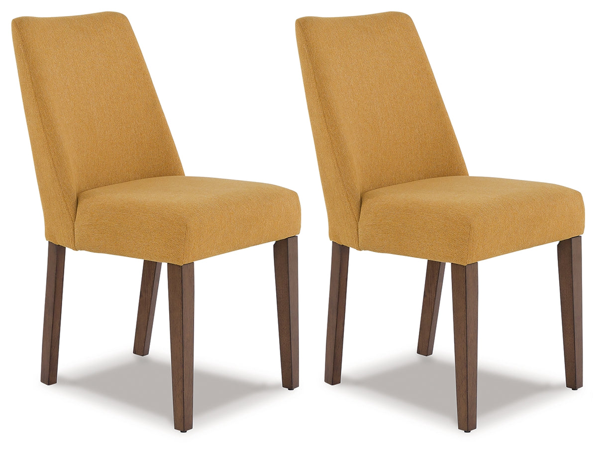 Mega Furniture - Ashley Furniture - Lyncott Dining Room - Dining Chair (Set of 2) / Mustard/Brown - D615-04X2
