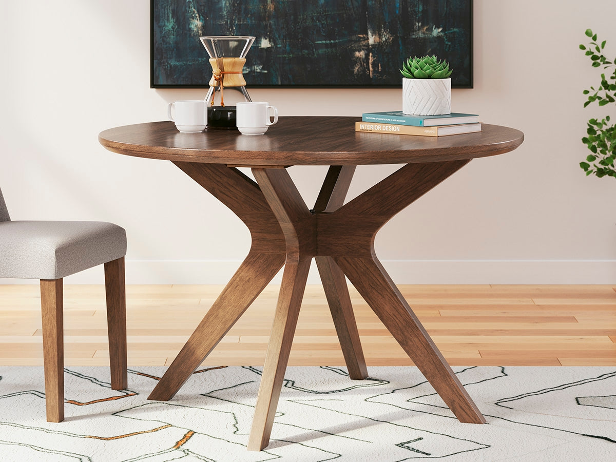 Mega Furniture - Ashley Furniture - Lyncott Dining Room - Round Dining Room Table / Brown - D615-15