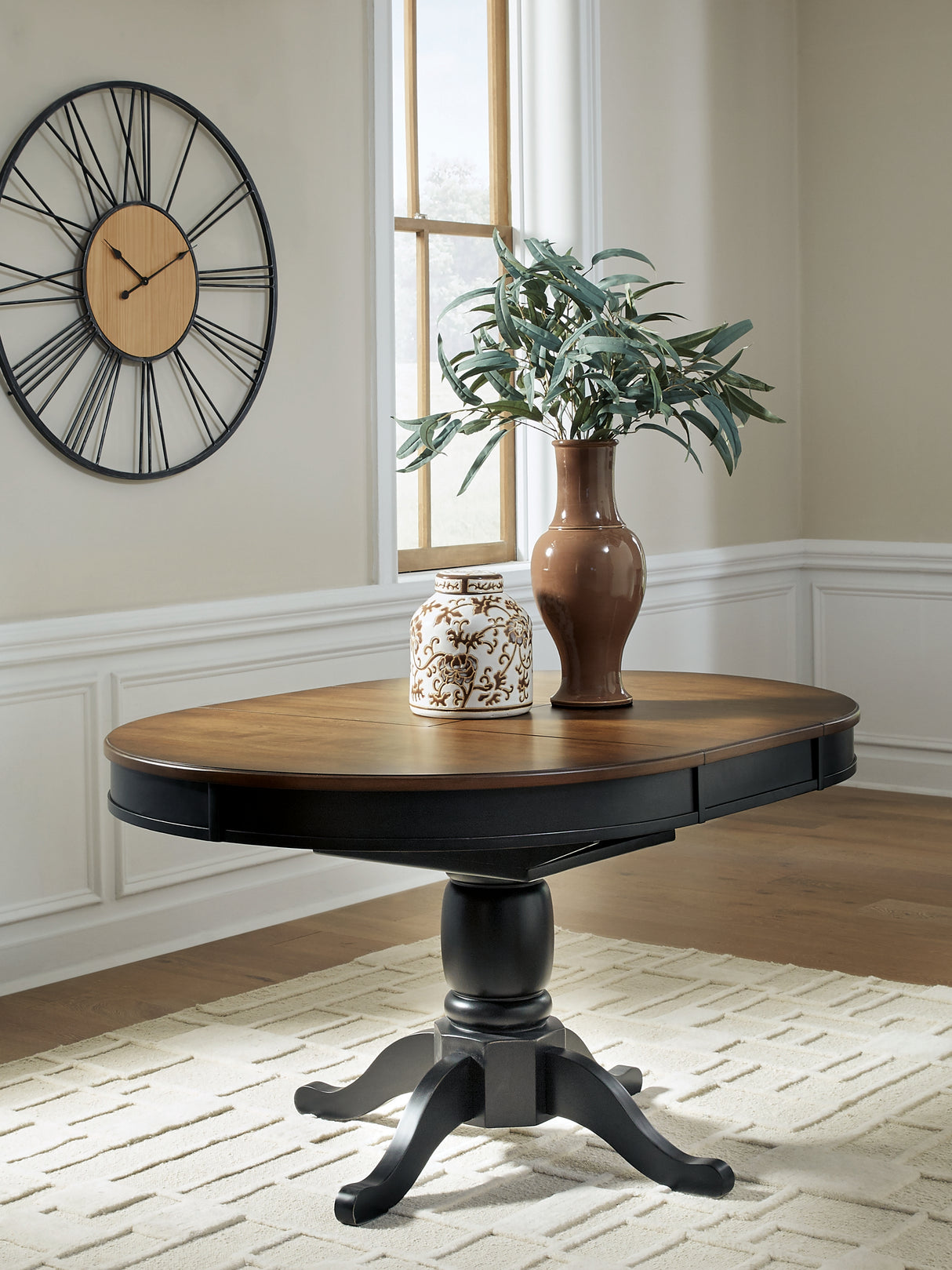 Mega Furniture - Ashley Furniture - Clorazi Dining Room - Oval DRM Butterfly EXT Table - PCD619-48