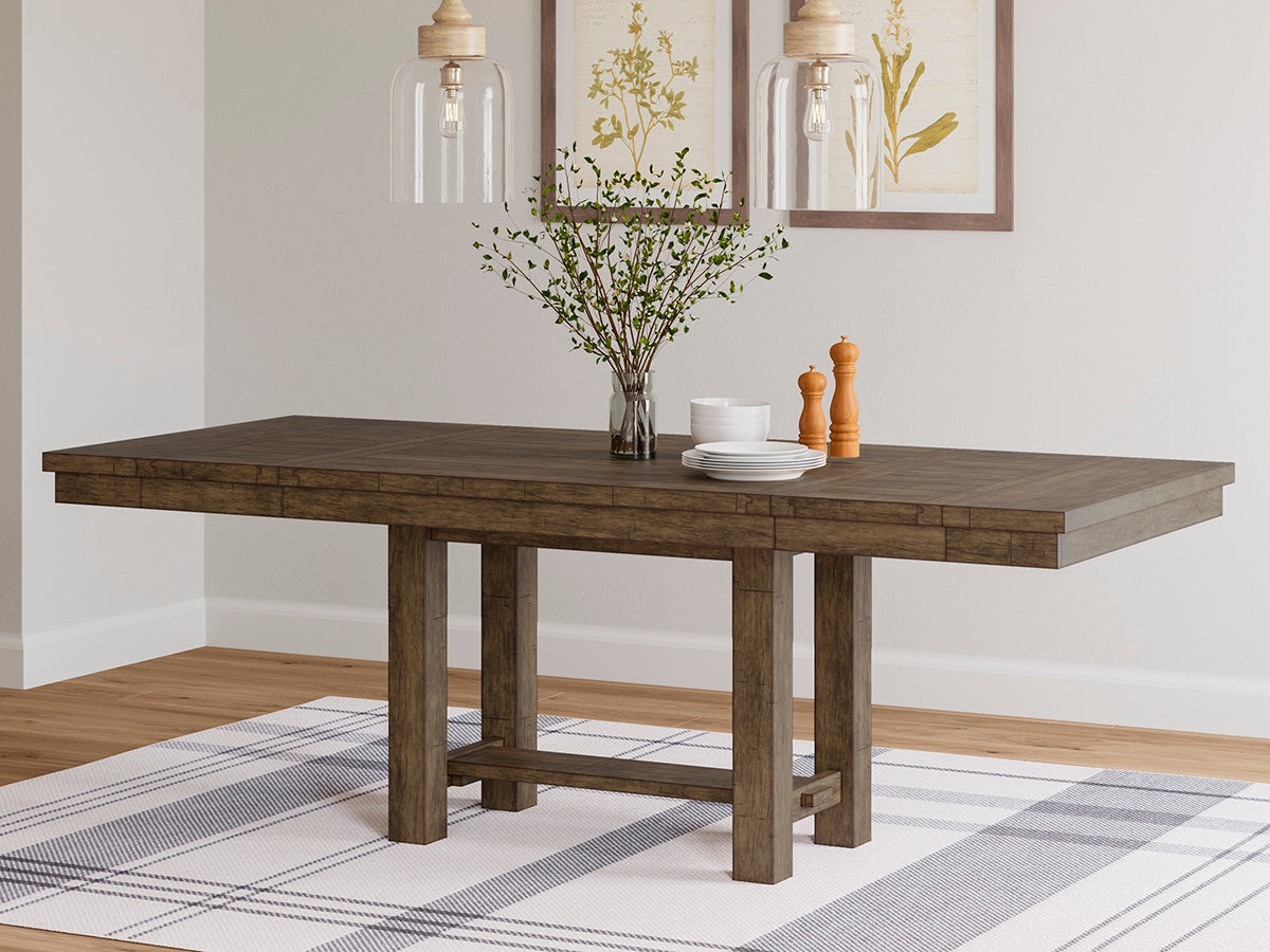 Mega Furniture - Ashley Furniture - Moriville Dining Room - RECT Dining Room EXT Table / Grayish Brown - D631-45