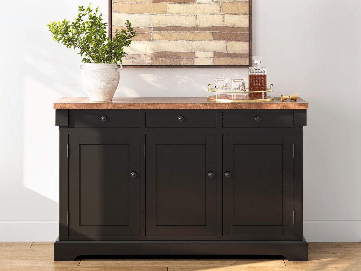 Mega Furniture - Ashley Furniture - Wildenauer Dining Room - Dining Room Buffet / Brown/Black - D634-80