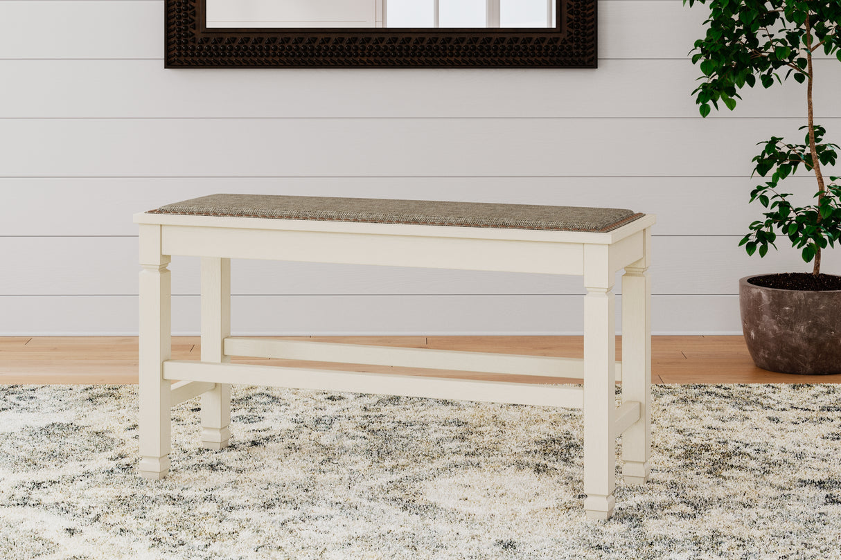 Mega Furniture - Ashley Furniture - Bolanburg Dining Room - DBL Counter UPH Bench (1/CN) / Two-tone - D647-09