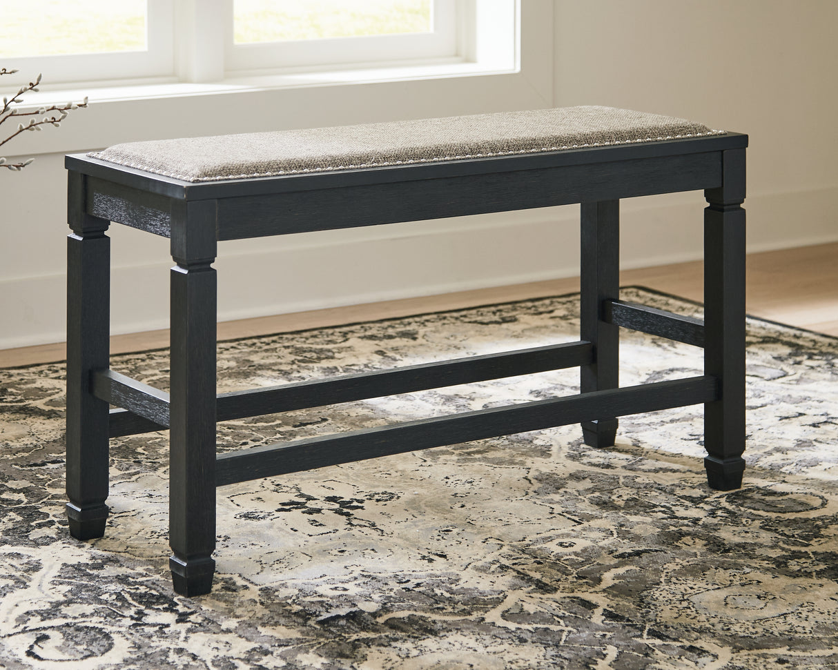 Mega Furniture - Ashley Furniture - Tyler Creek Dining Room - DBL Counter UPH Bench (1/CN) / Antique Black - D736-09
