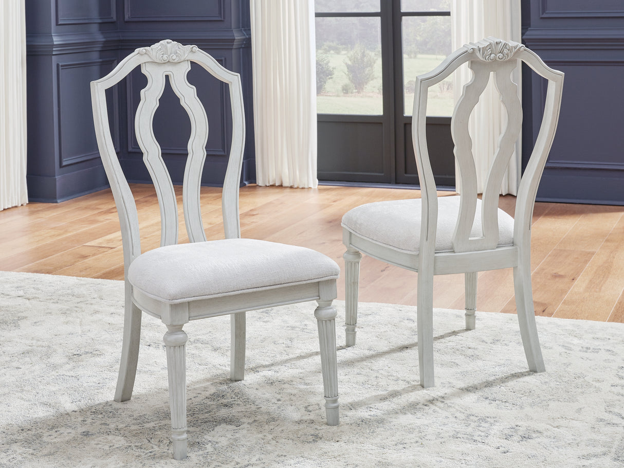 Mega Furniture - Ashley Furniture - Montelaine Dining Room - Dining Chair (Set of 2) / Antique White - D795-01X2