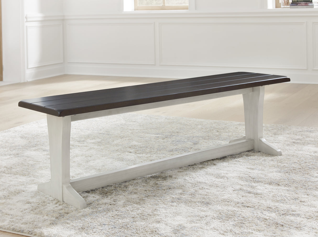 Mega Furniture - Ashley Furniture - Darborn Dining Room - Dining Table / Gray/Brown / 40"W x 78"D x 30"H - D796D3