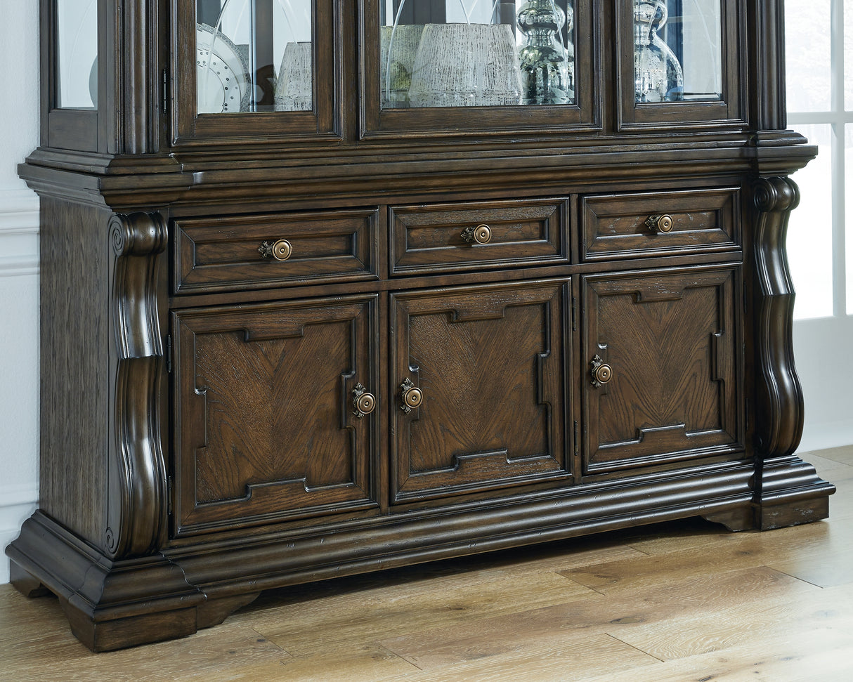 Mega Furniture - Ashley Furniture - Maylee Dining Room - Dining Room Buffet / Dark Brown / 72"W x 21"D x 34"H - D947-80