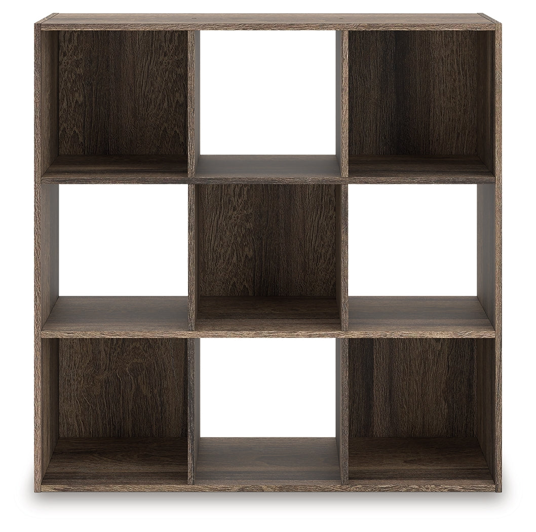 Mega Furniture - Ashley Furniture - Shallifer Nine Cube Organizer - Nine Cube Organizer / Brown - EA1104-3X3