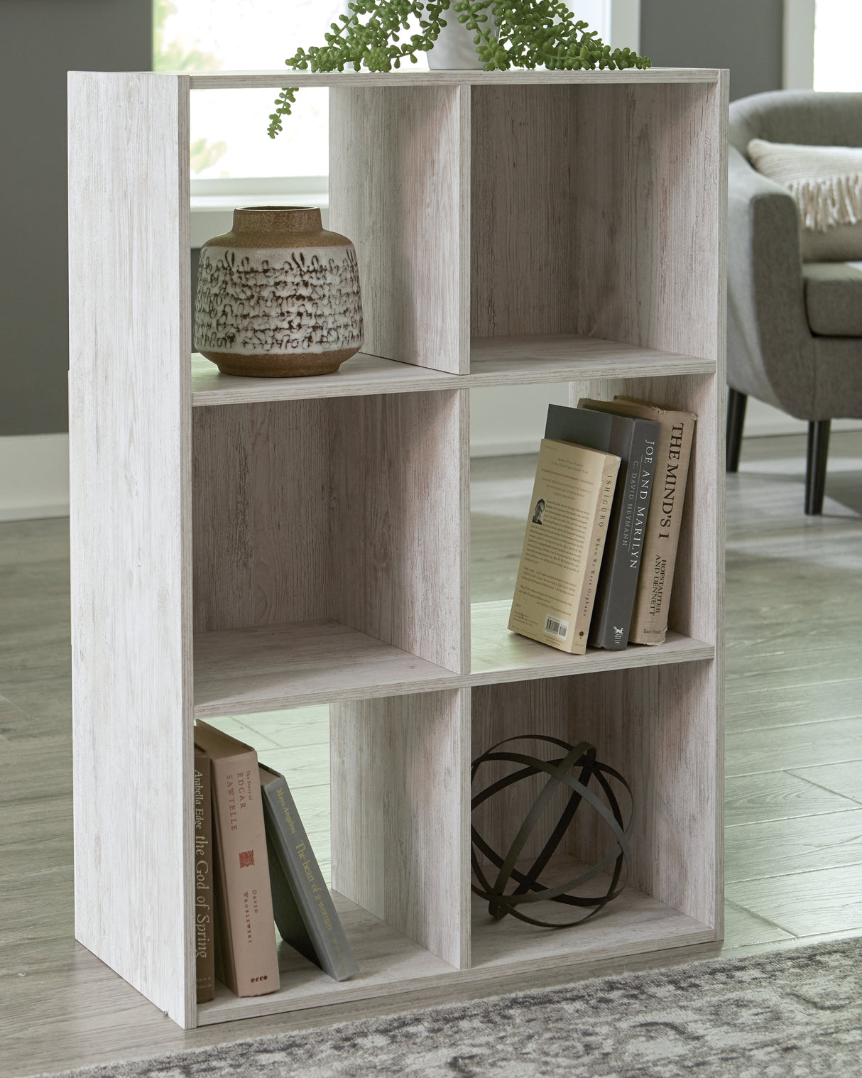 Mega Furniture - Ashley Furniture - Paxberry Six Cube Organizer - Six Cube Organizer / Whitewash - EA1811-3X2
