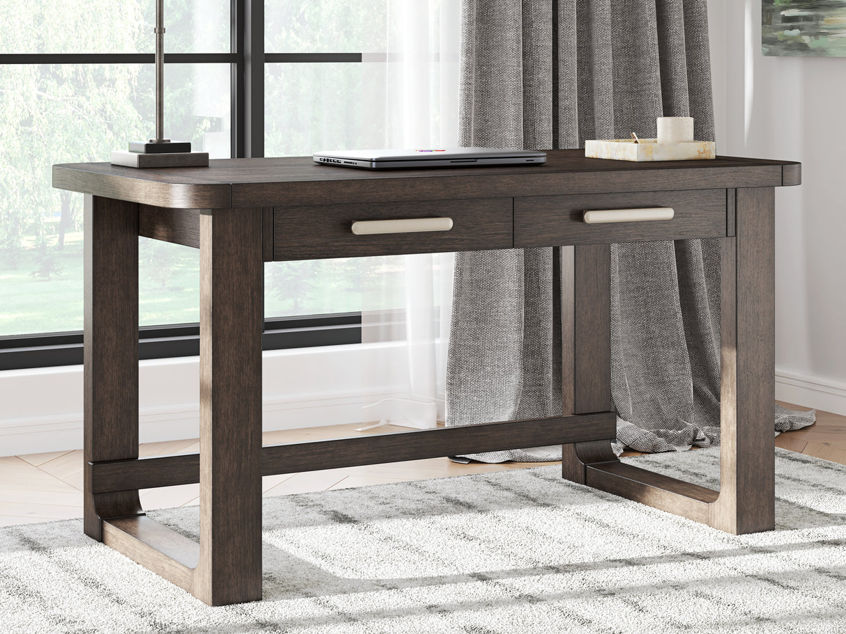 Mega Furniture - Ashley Furniture - Breckington Office Desk - Home Office Desk / Dark Brown - H556-44
