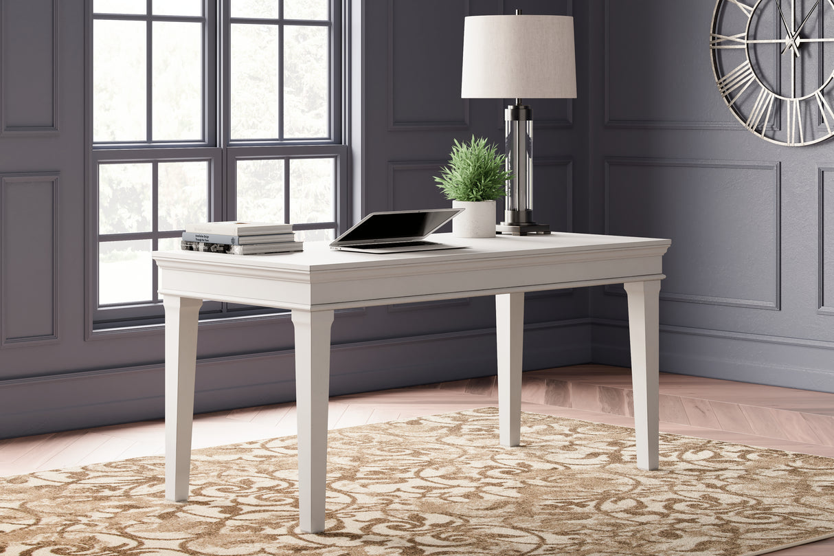Mega Furniture - Ashley Furniture - Kanwyn Office Desk - Home Office Desk / Whitewash - H777-44