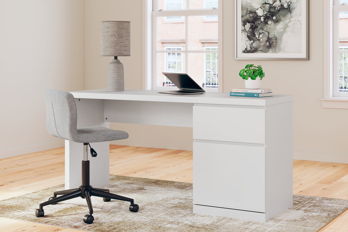 Mega Furniture - Ashley Furniture - Onita Office Desk - Home Office Desk / White - H9630-134
