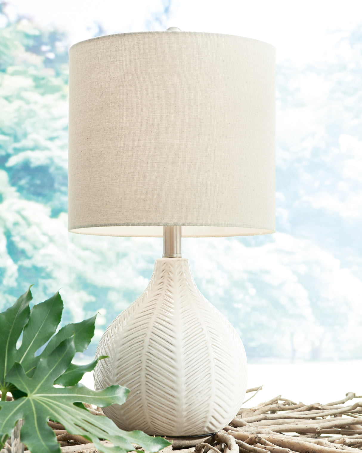 Mega Furniture - Ashley Furniture - Rainermen Lighting - Table Lamp (Set of 2) / Off White - L180024X2