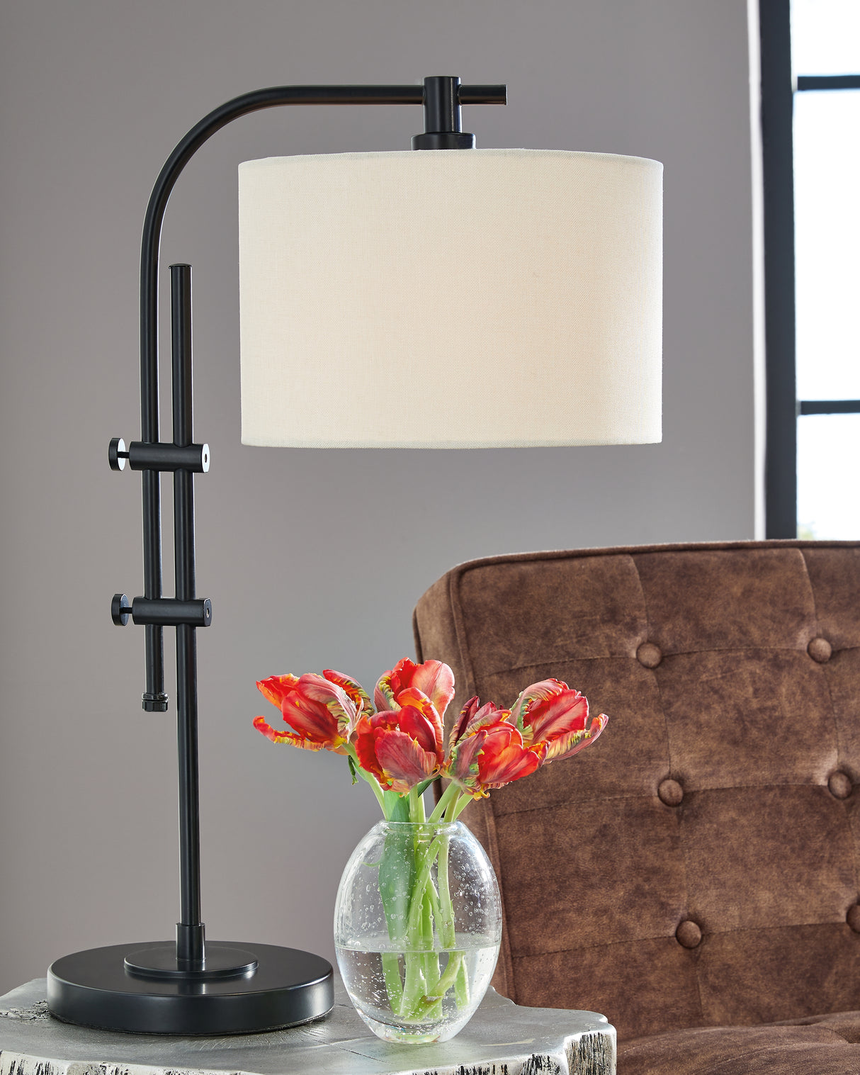 Mega Furniture - Ashley Furniture - Baronvale Lighting - Metal Accent Lamp (1/CN) / Black - L206043