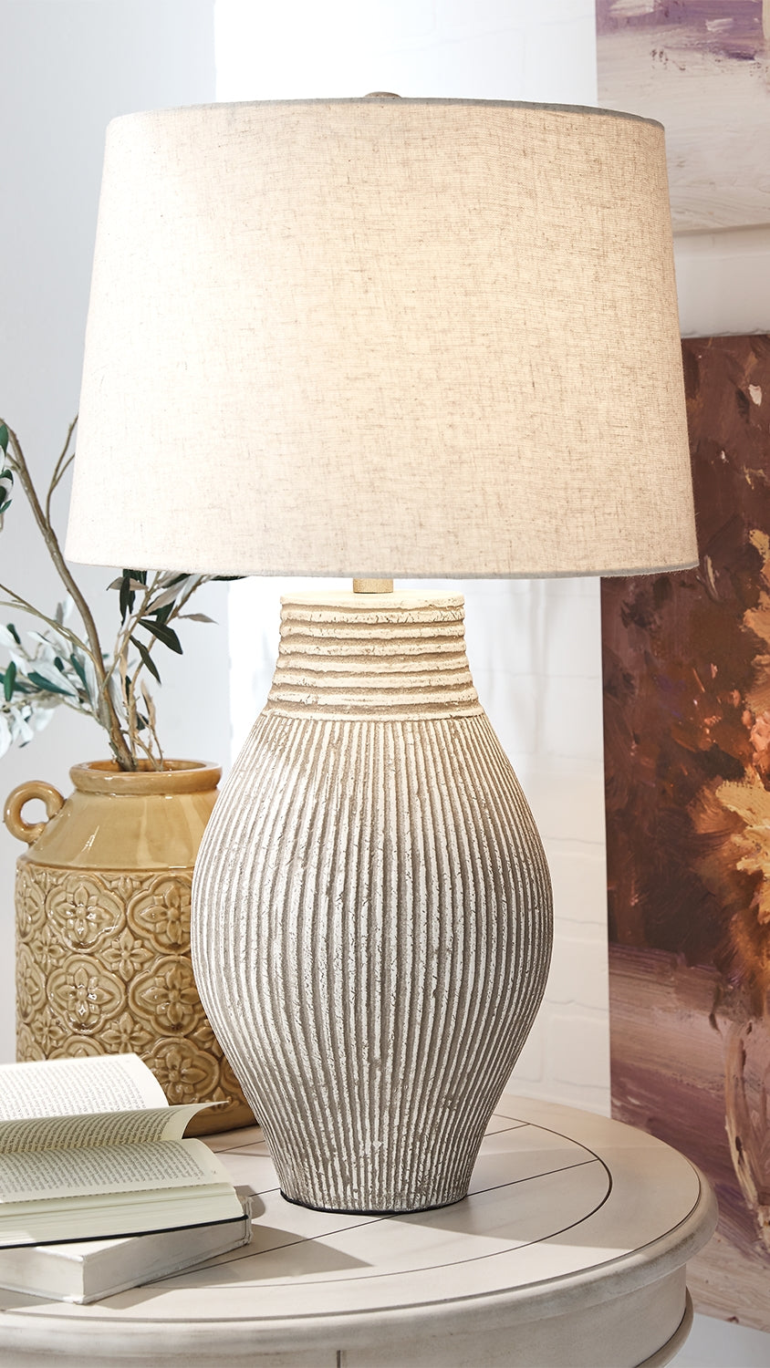 Mega Furniture - Ashley Furniture - Layal Lighting - Table Lamp (Set of 2) / Beige - L235634X2