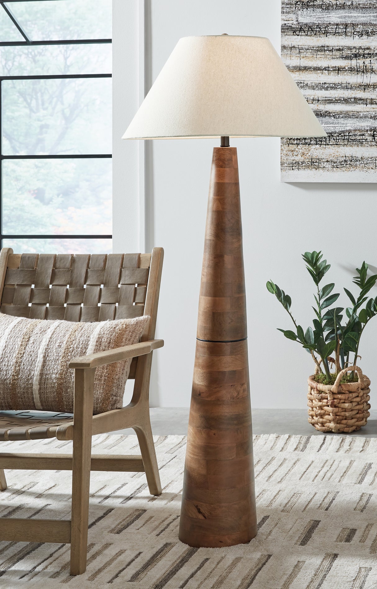 Mega Furniture - Ashley Furniture - Danset Lighting - Wood Floor Lamp (1/CN) / Brown - L329101
