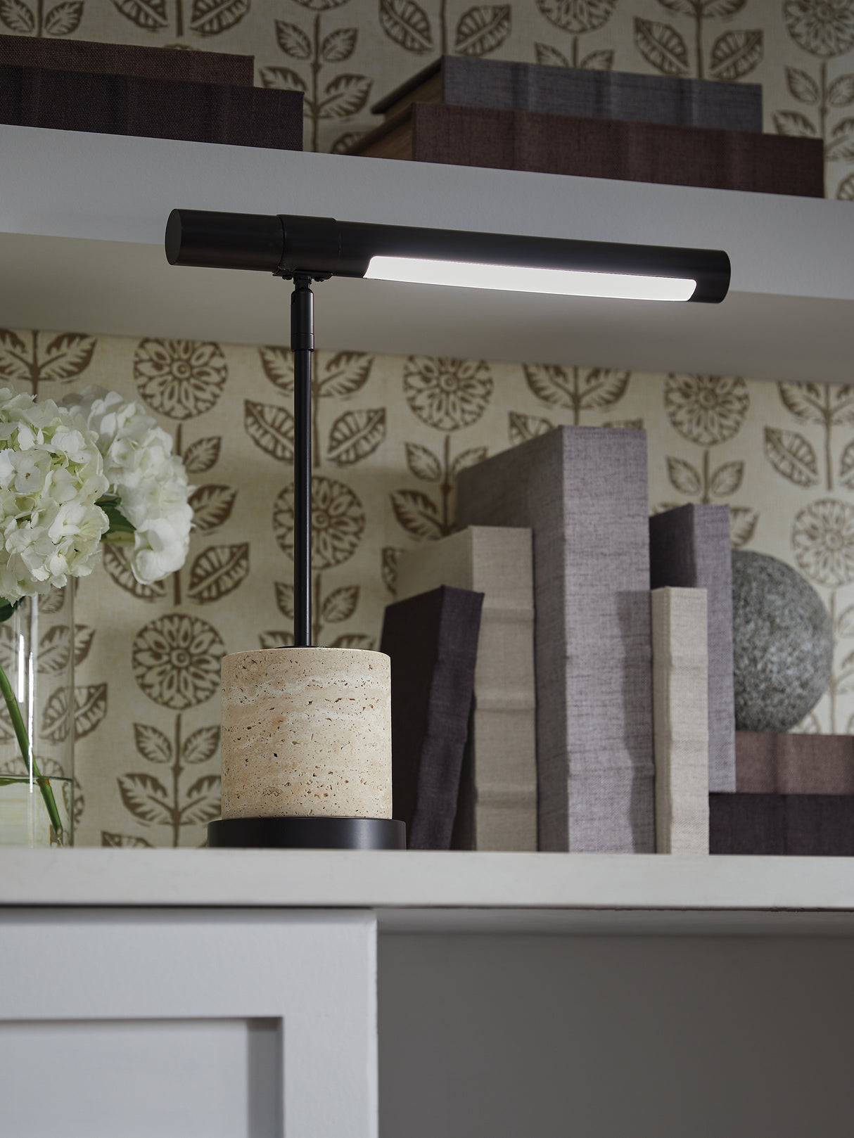 Mega Furniture - Ashley Furniture - Vinmour Lighting - Metal Desk Lamp (1/CN) / Brown/Beige - L734402