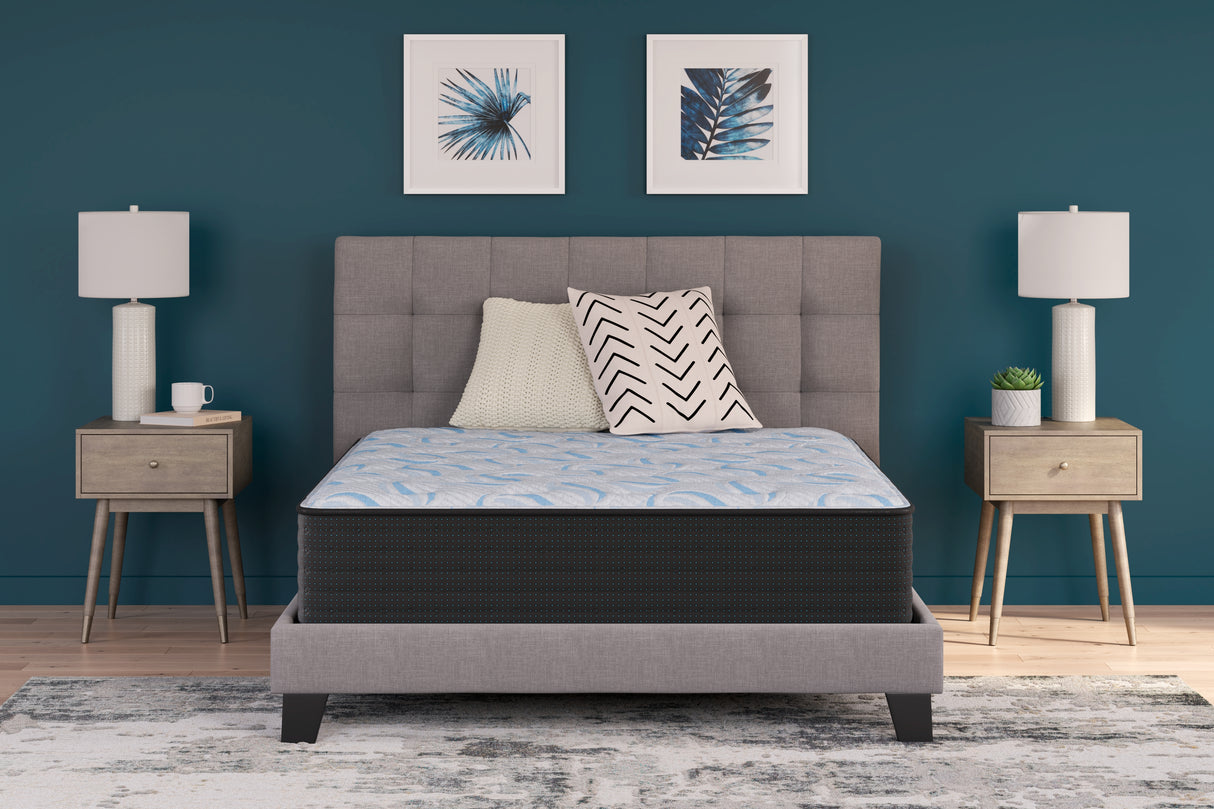 Mega Furniture - Ashley Furniture - Elite Springs Firm Mattresses - Twin / Gray/Blue - M40511