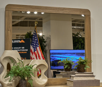 Mega Furniture - Ashley Furniture - Gramburg Bedroom - Bedroom Mirror / Warm Natural Brown - PCB1121-36