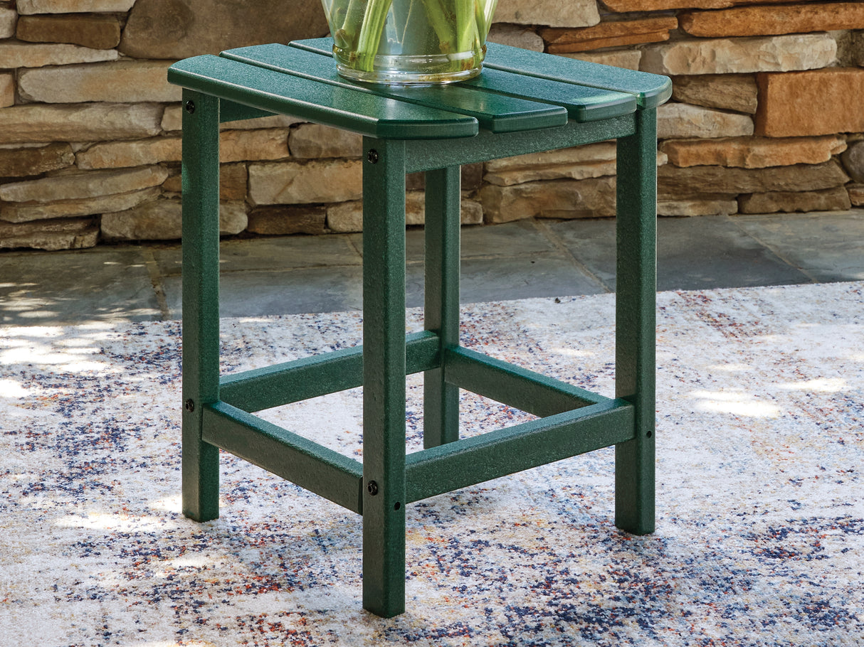 Mega Furniture - Ashley Furniture - Sundown Shores Outdoor - Rectangular End Table / Green - PCP007-703