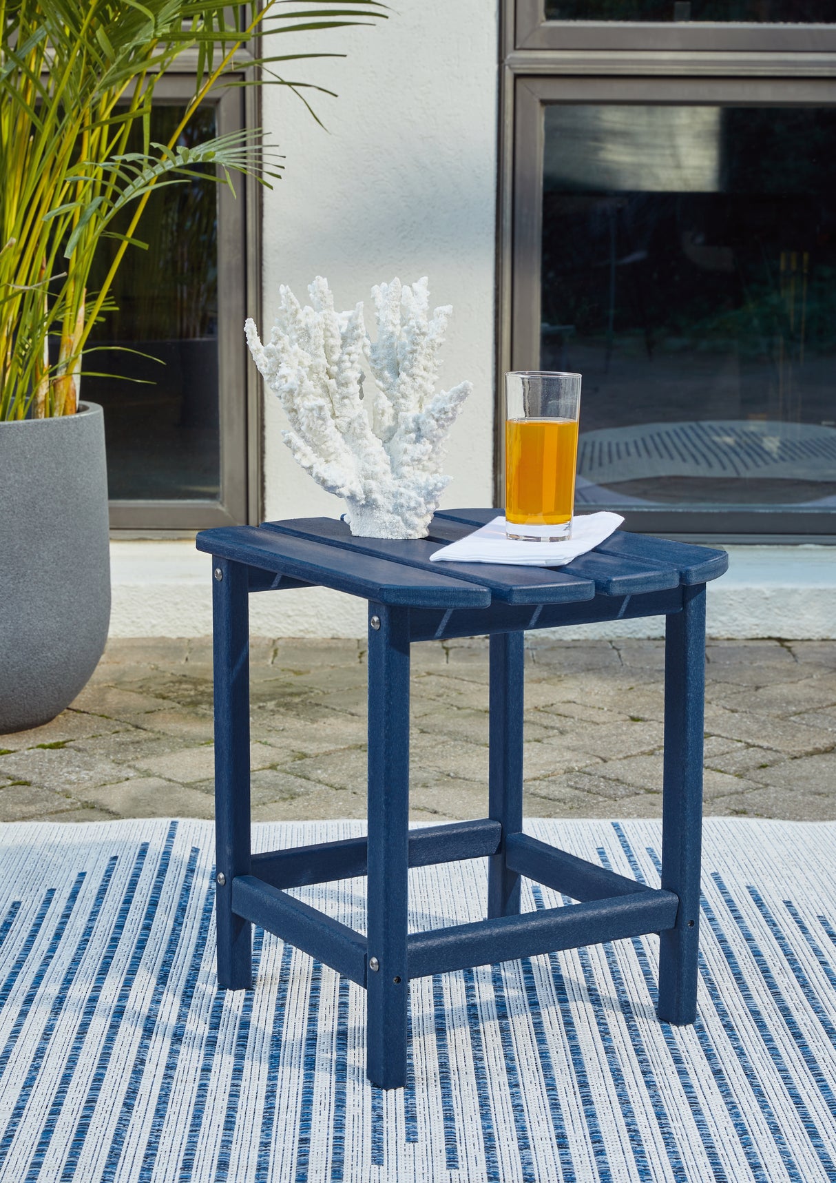 Mega Furniture - Ashley Furniture - Sundown Treasure Outdoor - End Table / Blue - P009-703
