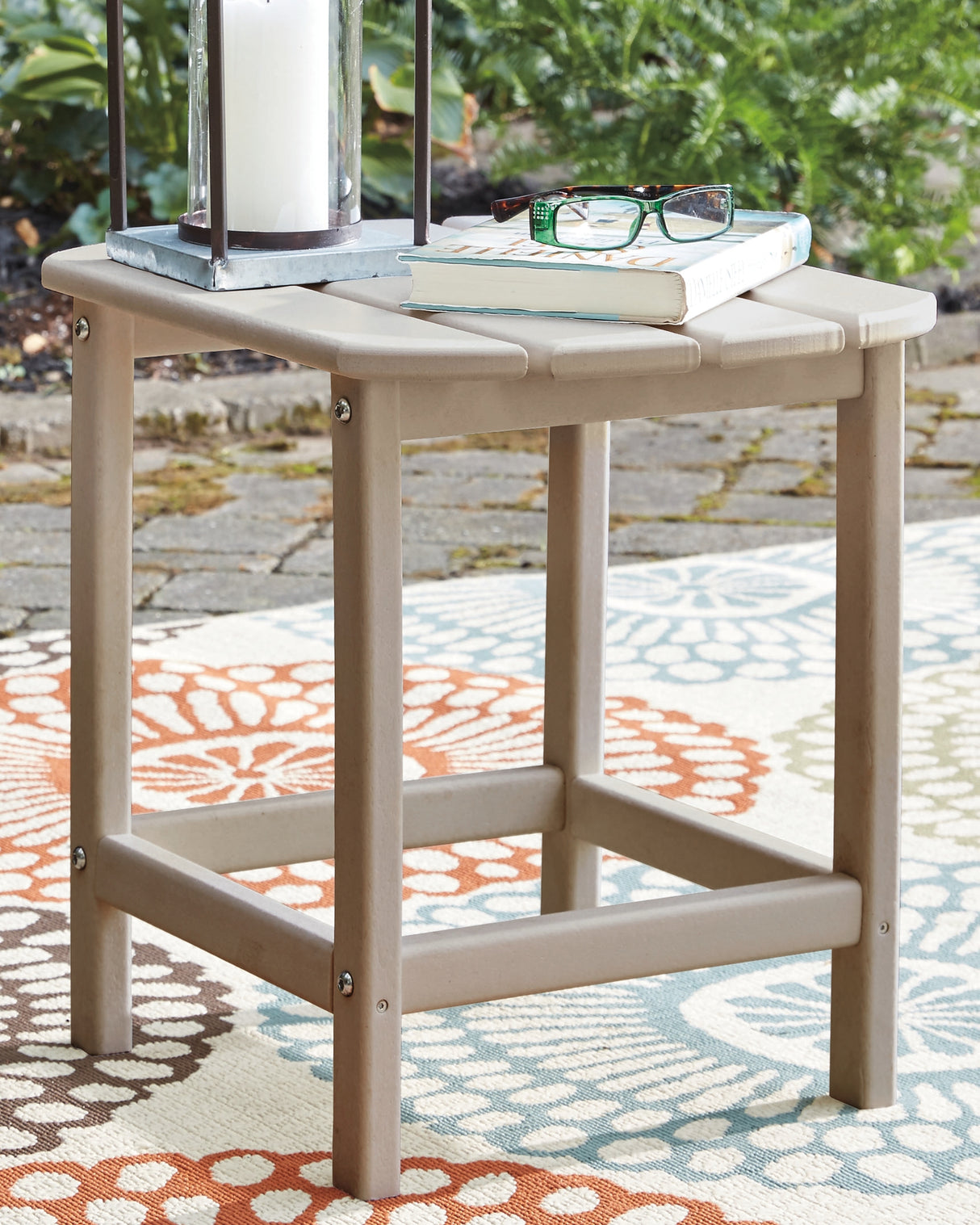 Mega Furniture - Ashley Furniture - Sundown Treasure Outdoor - Rectangular End Table / Driftwood - P014-703