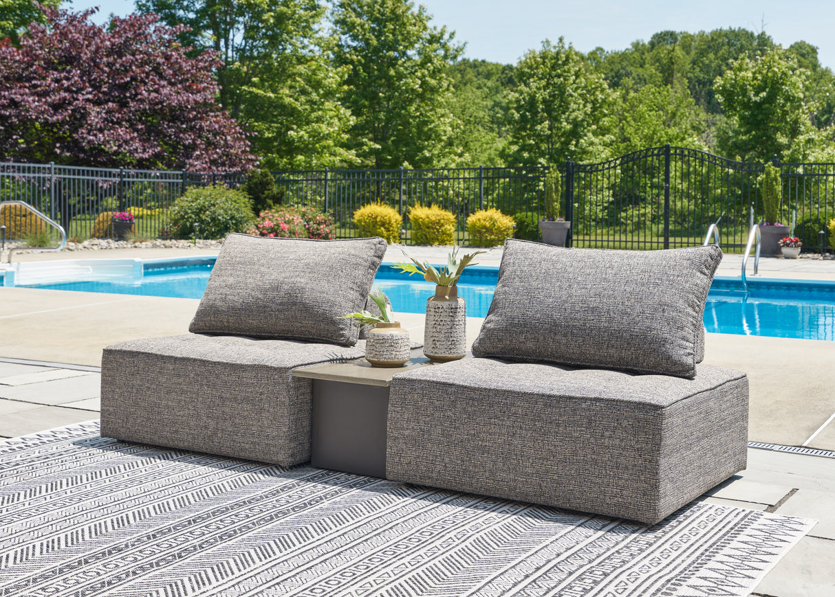 Mega Furniture - Ashley Furniture - Bree Zee Outdoor - 3-Piece Outdoor Sectional / Brown - P160P4