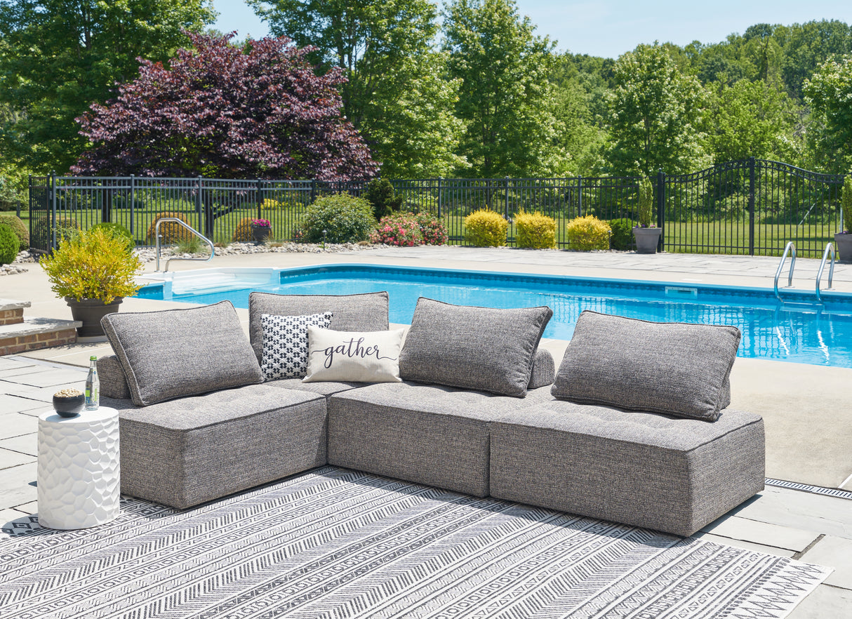 Mega Furniture - Ashley Furniture - Bree Zee Outdoor - 4-Piece Outdoor Sectional / Brown - P160P8