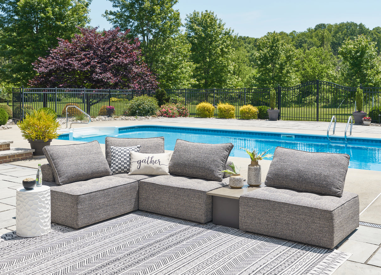 Mega Furniture - Ashley Furniture - Bree Zee Outdoor - 5-Piece Outdoor Sectional / Brown - P160P5
