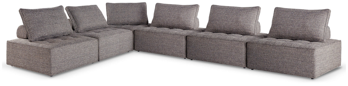 Mega Furniture - Ashley Furniture - Bree Zee Outdoor - 6-Piece Outdoor Modular Seating / Brown - P160P11