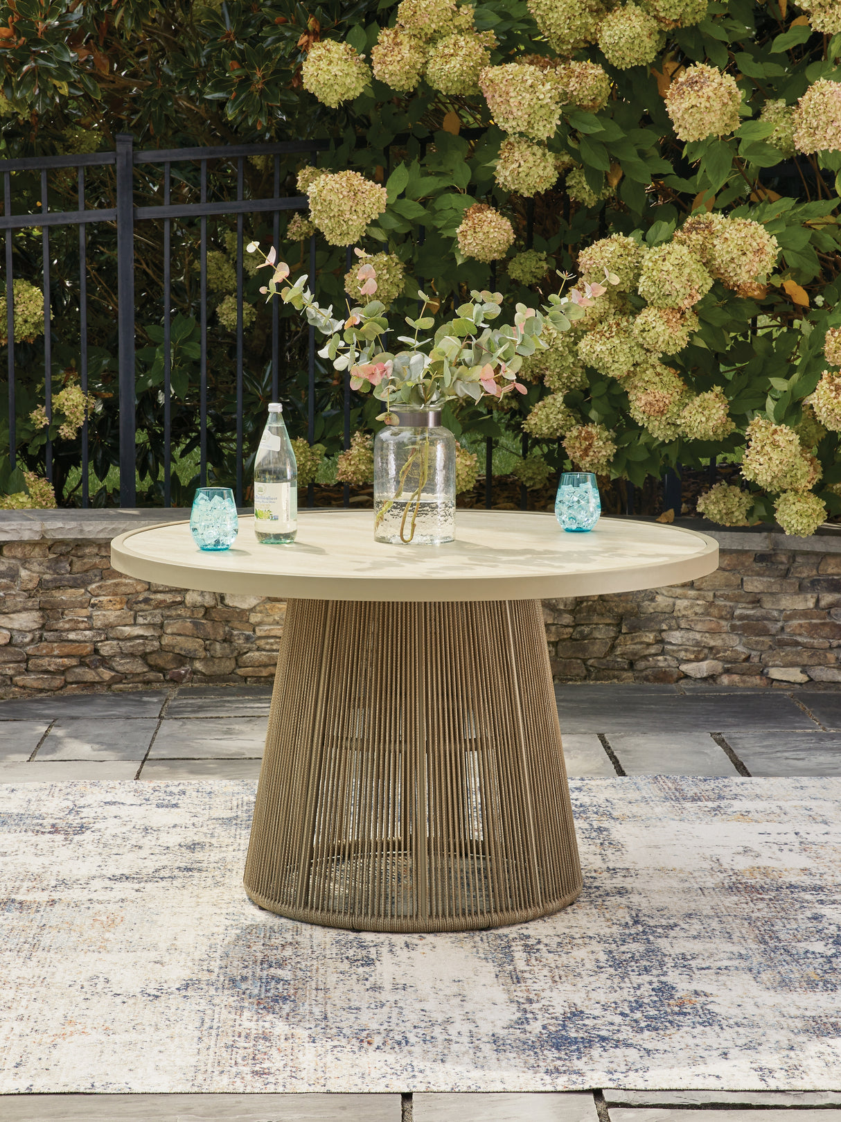 Mega Furniture - Ashley Furniture - Orchard Beach Outdoor - Outdoor Dining Table / Beige - PCP373P2