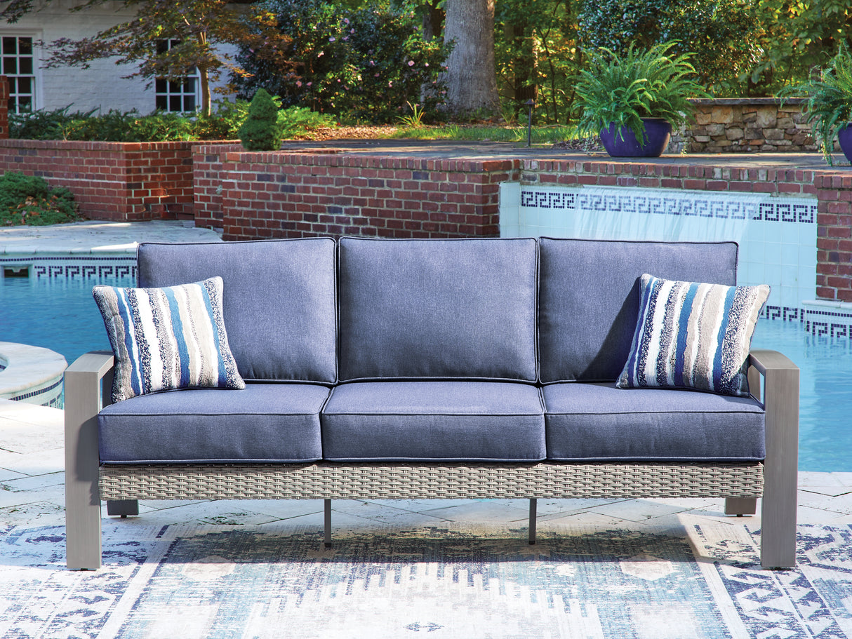 Mega Furniture - Ashley Furniture - Half Moon Beach Outdoor - Sofa with Cushion - PCP418-838