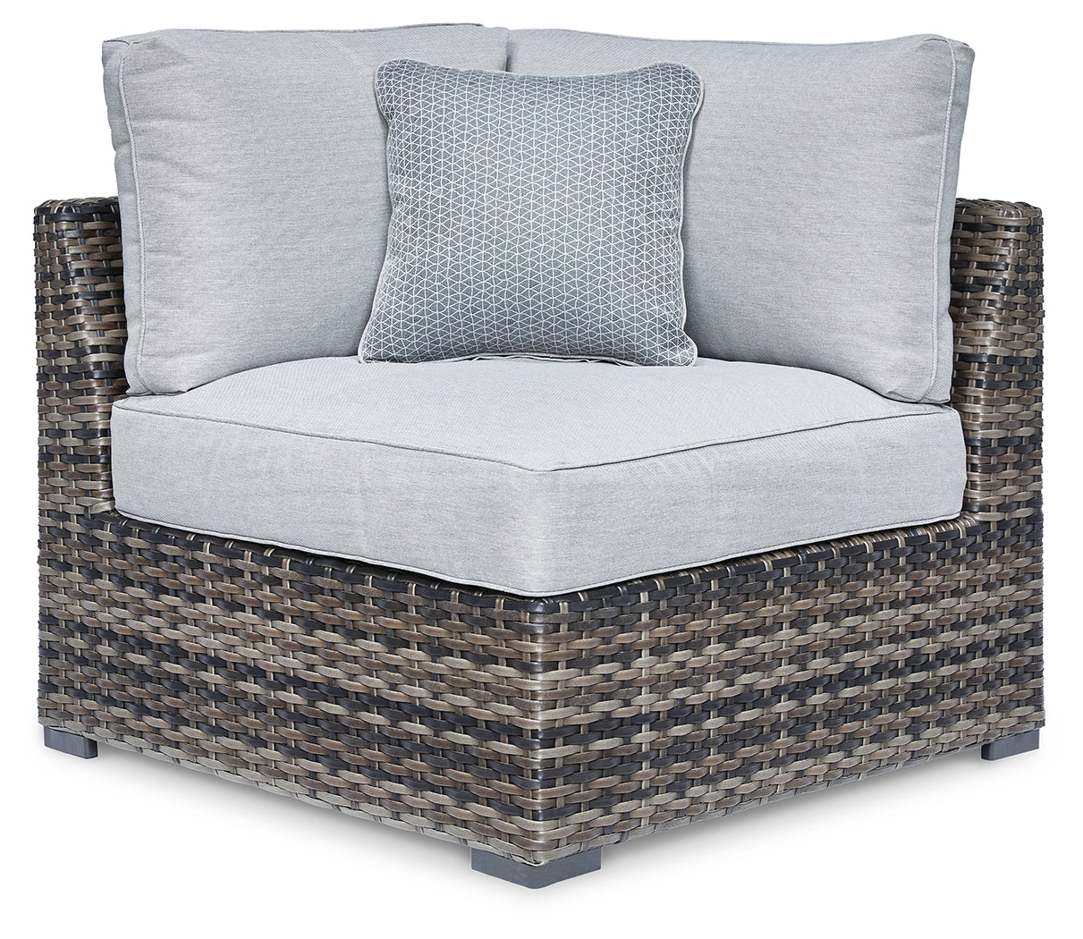 Mega Furniture - Ashley Furniture - Harbor Court Outdoor - Corner with Cushion (Set of 2) / Gray - P459-877