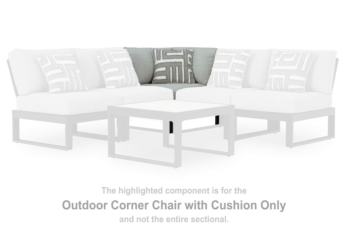 Mega Furniture - Ashley Furniture - Beachloft Outdoor - Corner with Cushion (1/CN) / Black/Gray - P490-877