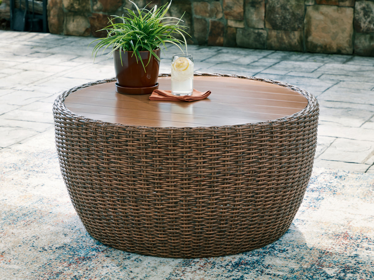 Mega Furniture - Ashley Furniture - Double Point Outdoor - Round Cocktail Table - PCP503-708