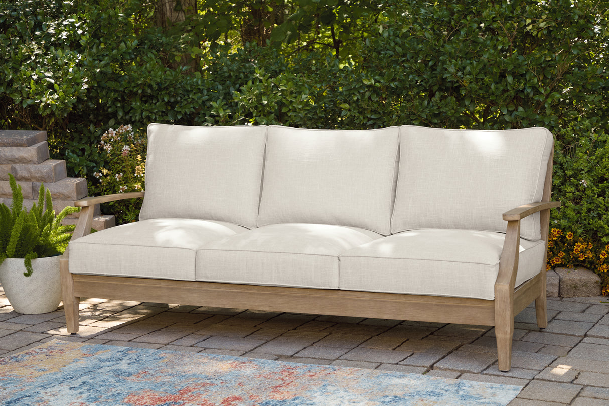 Mega Furniture - Ashley Furniture - Carter Hall Outdoor - Sofa with Cushion / Beige - P601-838