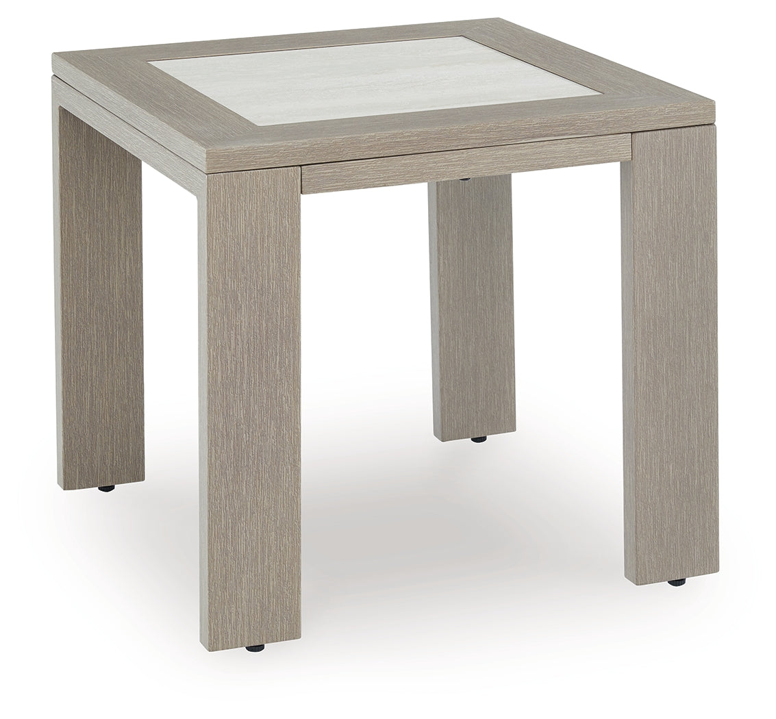 Mega Furniture - Ashley Furniture - Kimpton Isle Outdoor - Square End Table / Brown - P704-702