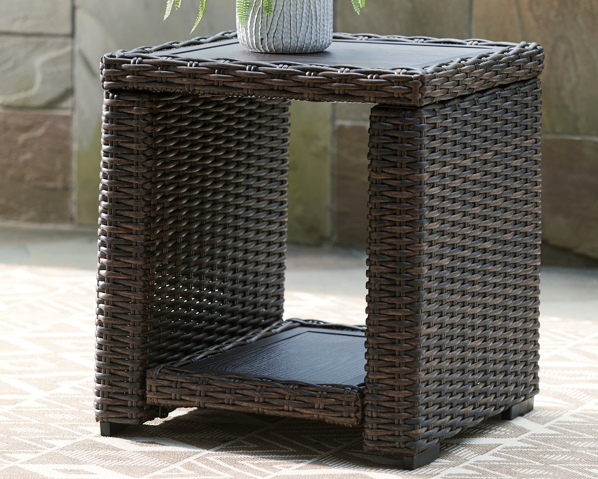 Mega Furniture - Ashley Furniture - Grasson Lane Outdoor - Rectangular Cocktail Table / Brown - P783-701