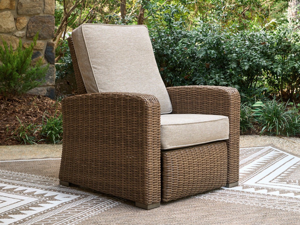 Mega Furniture - Ashley Furniture - Laguna Heights Outdoor - Recliner / Beige - PCP790-825