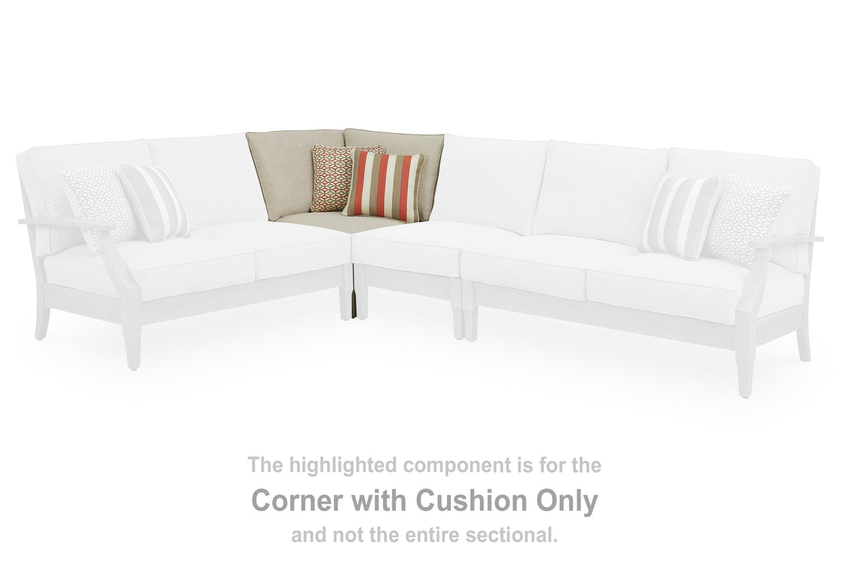 Mega Furniture - Ashley Furniture - Clare View Outdoor - Corner with Cushion / Beige - P801-877