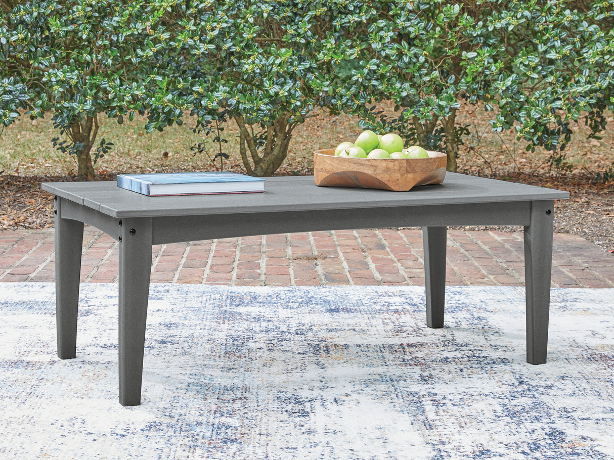 Mega Furniture - Ashley Furniture - Cove Beach Outdoor - Rectangular Cocktail Table / Gray - PCP803-701