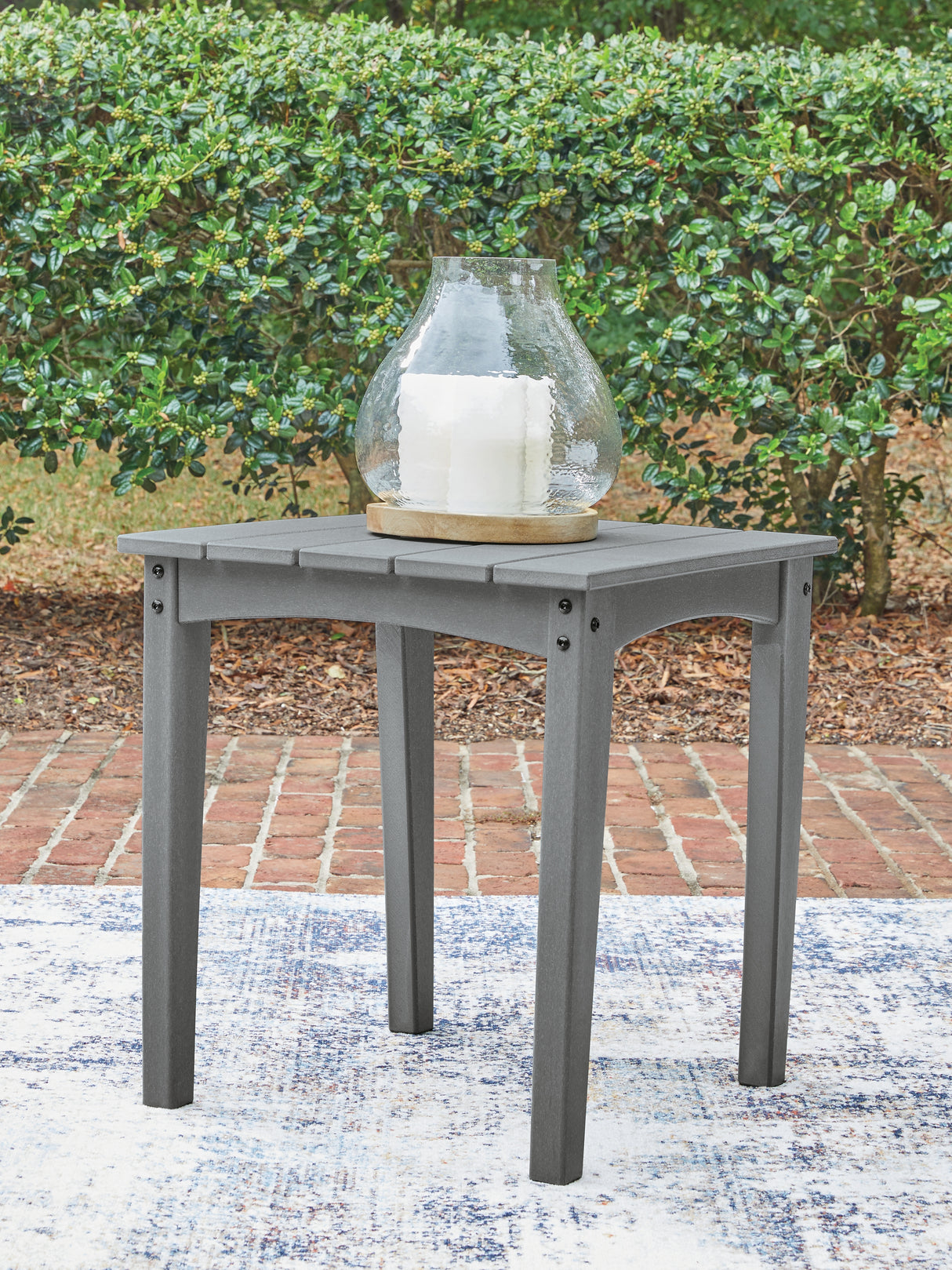 Mega Furniture - Ashley Furniture - Cove Beach Outdoor - Square End Table / Gray - PCP803-702