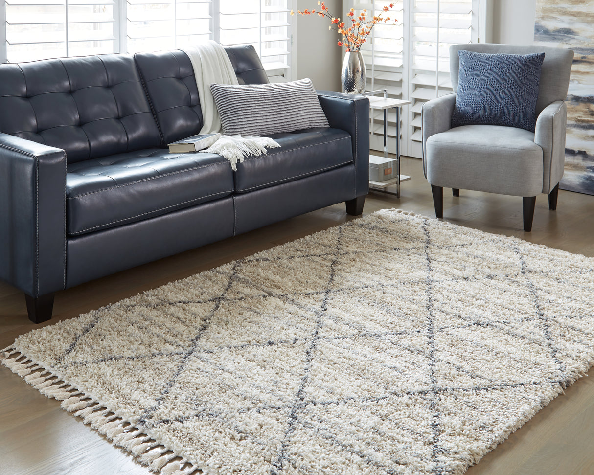 Mega Furniture - Ashley Furniture - Abdalah Rug - 5' x 7' Rug / Beige/Gray - R404622